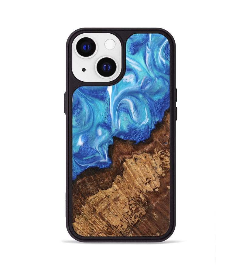 iPhone 13 Wood Phone Case - Chris (Blue, 742540)