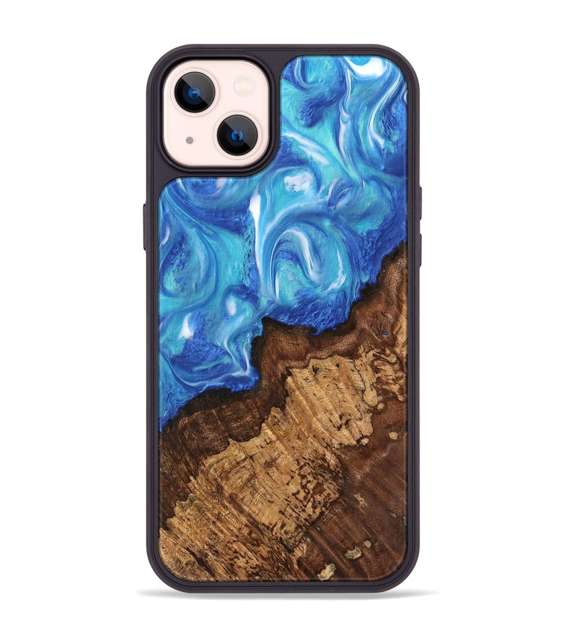 iPhone 14 Plus Wood Phone Case - Chris (Blue, 742540)