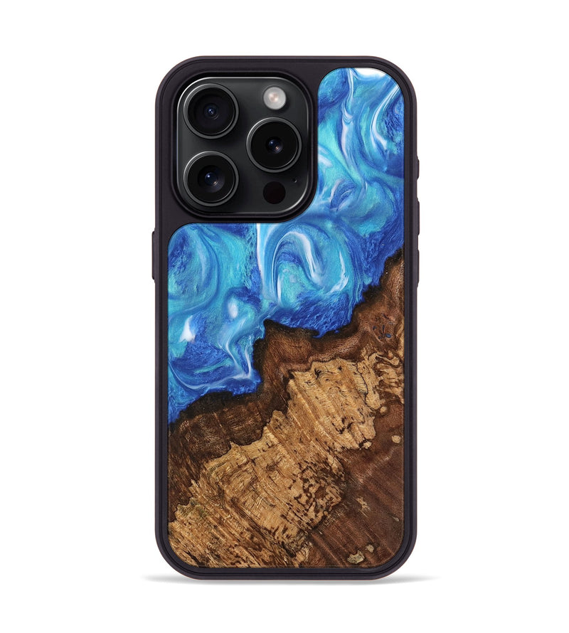 iPhone 15 Pro Wood Phone Case - Chris (Blue, 742540)