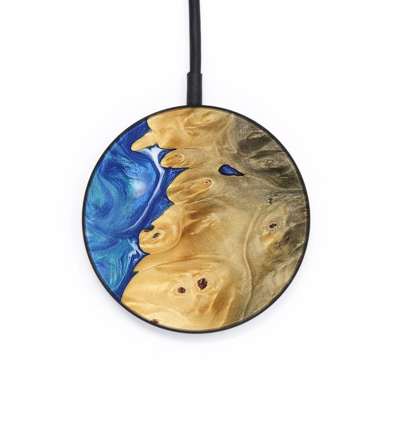 Circle Wood Wireless Charger - Deidra (Blue, 742541)