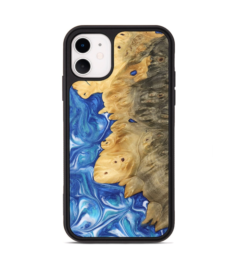 iPhone 11 Wood Phone Case - Deidra (Blue, 742541)