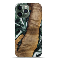 iPhone 13 Pro Max Wood Live Edge Phone Case - Hilmer (Green, 742565)