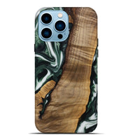 iPhone 14 Pro Max Wood Live Edge Phone Case - Hilmer (Green, 742565)