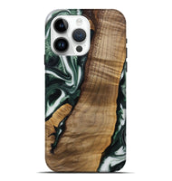 iPhone 15 Pro Max Wood Live Edge Phone Case - Hilmer (Green, 742565)