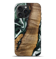 iPhone 16 Pro Max Wood Live Edge Phone Case - Hilmer (Green, 742565)