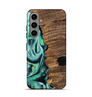 Galaxy S24 Wood Live Edge Phone Case - Gertie (Green, 742566)