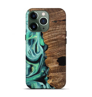 iPhone 13 Pro Wood Live Edge Phone Case - Gertie (Green, 742566)