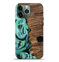 iPhone 13 Pro Max Wood Live Edge Phone Case - Gertie (Green, 742566)