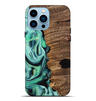 iPhone 14 Pro Max Wood Live Edge Phone Case - Gertie (Green, 742566)