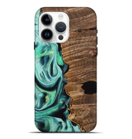 iPhone 15 Pro Max Wood Live Edge Phone Case - Gertie (Green, 742566)