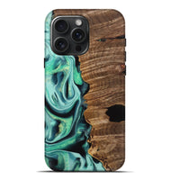 iPhone 16 Pro Max Wood Live Edge Phone Case - Gertie (Green, 742566)