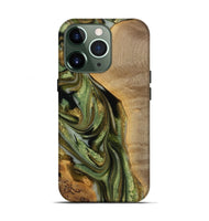 iPhone 13 Pro Wood Live Edge Phone Case - Gurney (Green, 742567)