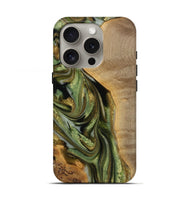 iPhone 16 Pro Wood Live Edge Phone Case - Gurney (Green, 742567)