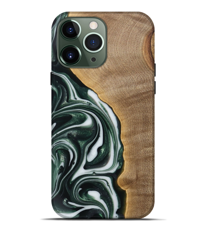 iPhone 13 Pro Max Wood Live Edge Phone Case - Ashley (Green, 742571)