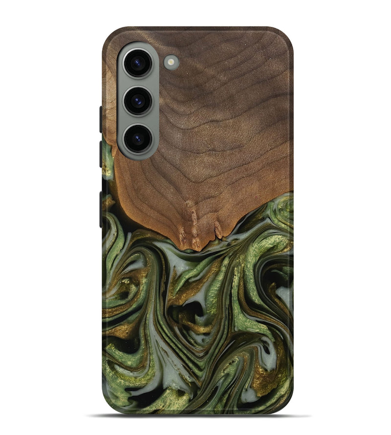 Galaxy S23 Plus Wood Live Edge Phone Case - Caralie (Green, 742573)