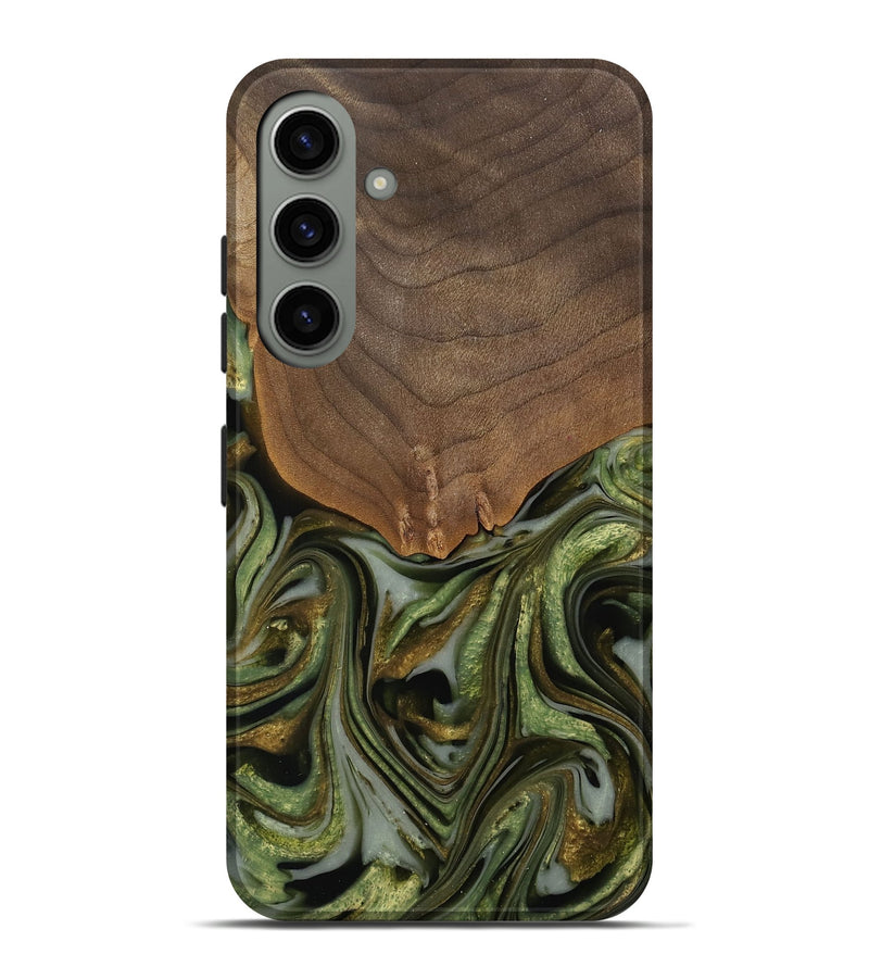 Galaxy S24 Plus Wood Live Edge Phone Case - Caralie (Green, 742573)