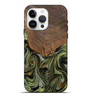 iPhone 15 Pro Max Wood Live Edge Phone Case - Caralie (Green, 742573)