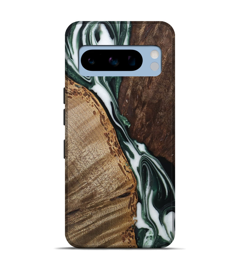 Pixel 8 Pro Wood Live Edge Phone Case - Carm (Green, 742574)