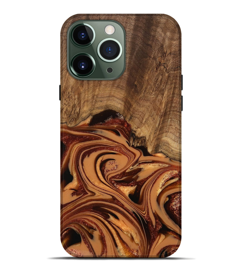 iPhone 13 Pro Max Wood Live Edge Phone Case - Eugine (Red, 742579)