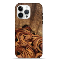 iPhone 15 Pro Max Wood Live Edge Phone Case - Eugine (Red, 742579)