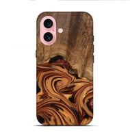 iPhone 16 Wood Live Edge Phone Case - Eugine (Red, 742579)