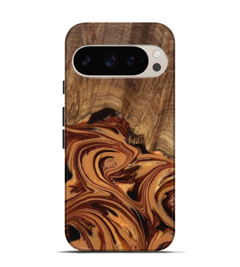 Pixel 9 Pro Wood Live Edge Phone Case - Eugine (Red, 742579)