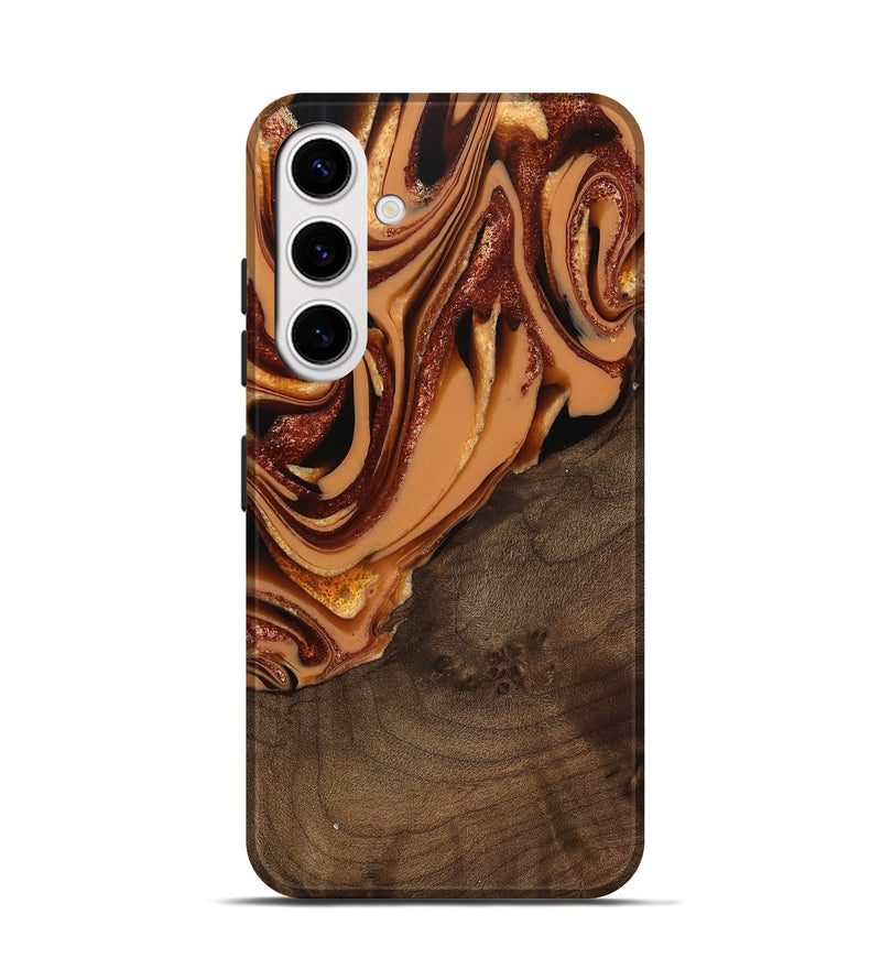 Galaxy S25 Wood Live Edge Phone Case - Ludie (Red, 742580)