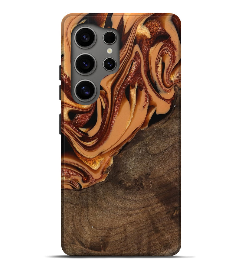 Galaxy S25 Ultra Wood Live Edge Phone Case - Ludie (Red, 742580)