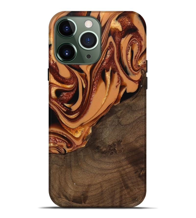 iPhone 13 Pro Max Wood Live Edge Phone Case - Ludie (Red, 742580)