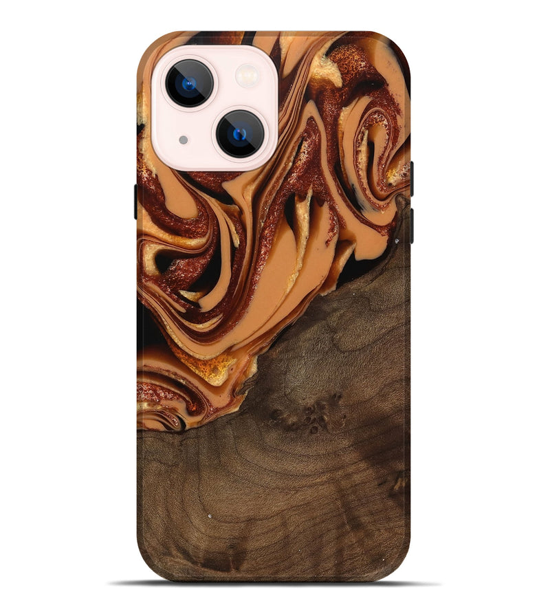 iPhone 14 Plus Wood Live Edge Phone Case - Ludie (Red, 742580)