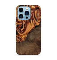 iPhone 14 Pro Wood Live Edge Phone Case - Ludie (Red, 742580)