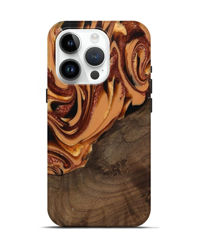 iPhone 15 Pro Wood Live Edge Phone Case - Ludie (Red, 742580)