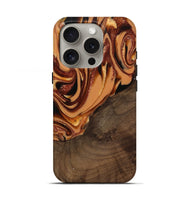 iPhone 16 Pro Wood Live Edge Phone Case - Ludie (Red, 742580)