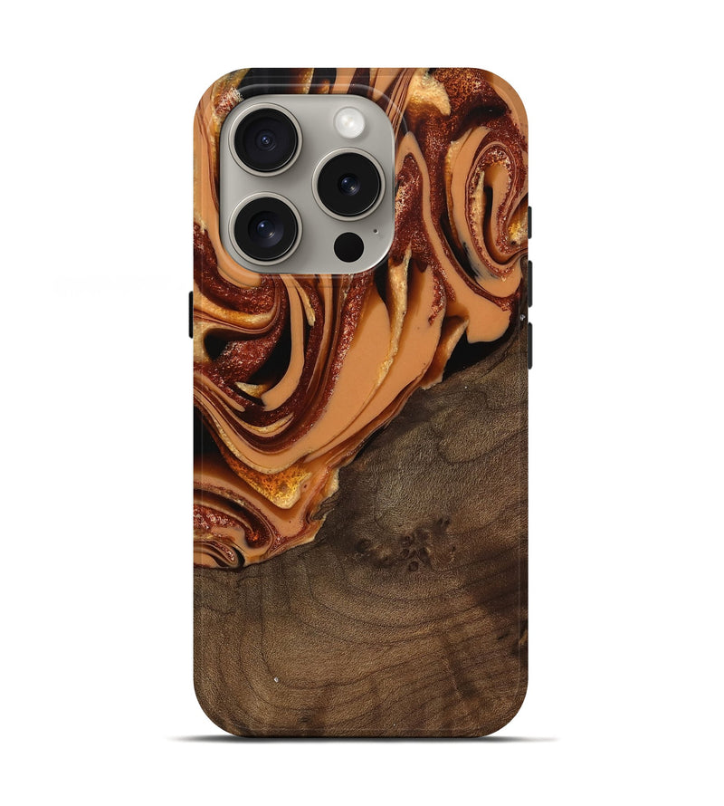 iPhone 16 Pro Wood Live Edge Phone Case - Ludie (Red, 742580)