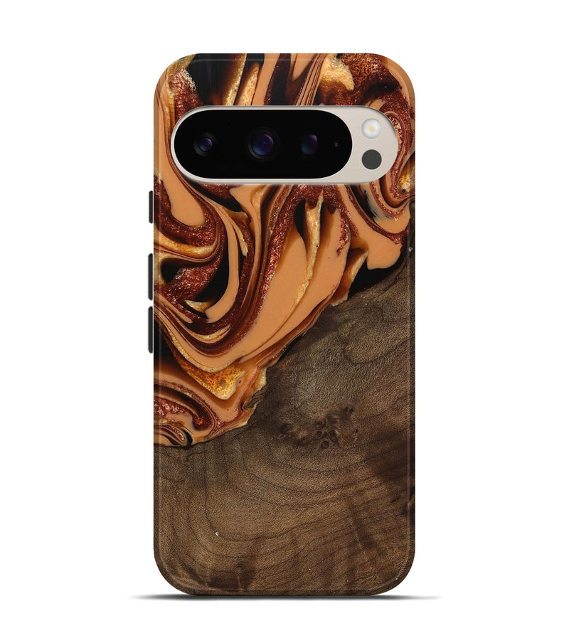 Pixel 9 Wood Live Edge Phone Case - Ludie (Red, 742580)