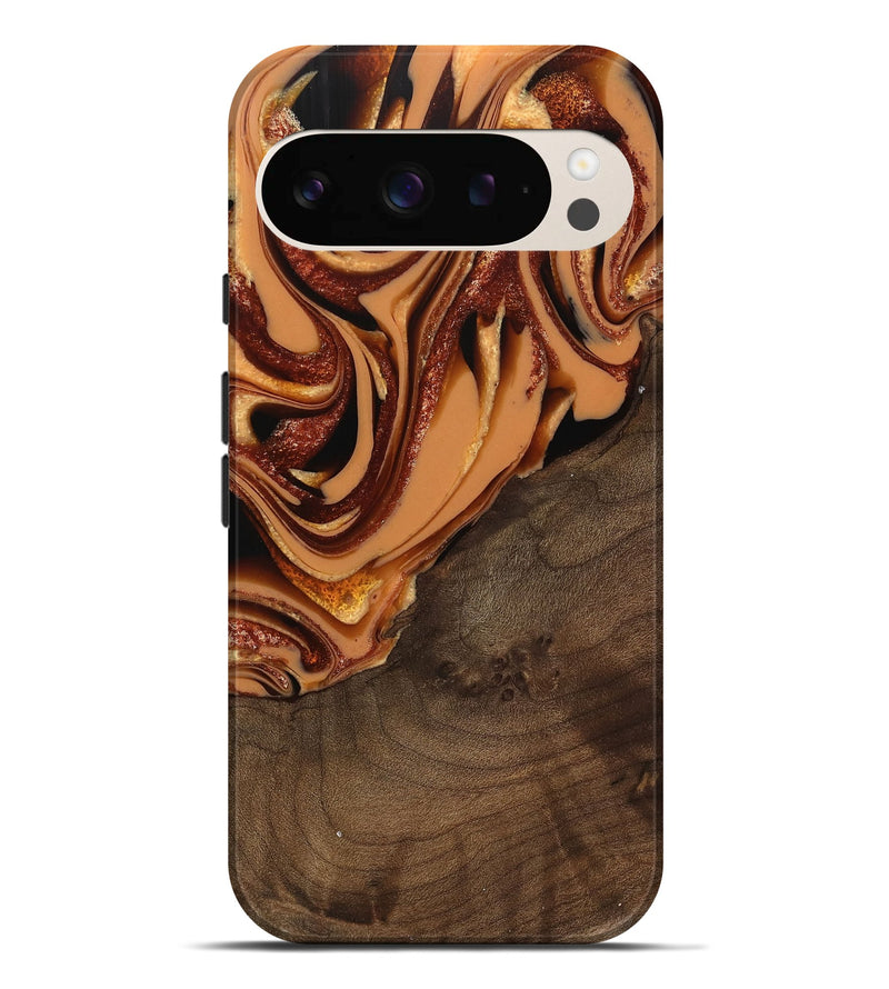 Pixel 9 Pro XL Wood Live Edge Phone Case - Ludie (Red, 742580)