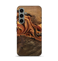 Galaxy S24 Wood Live Edge Phone Case - Ivie (Red, 742581)