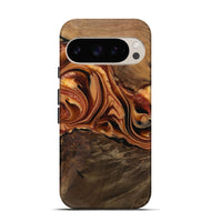 Pixel 9 Pro Wood Live Edge Phone Case - Ivie (Red, 742581)