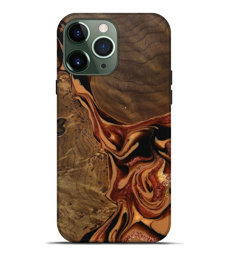 iPhone 13 Pro Max Wood Live Edge Phone Case - Yevette (Red, 742582)