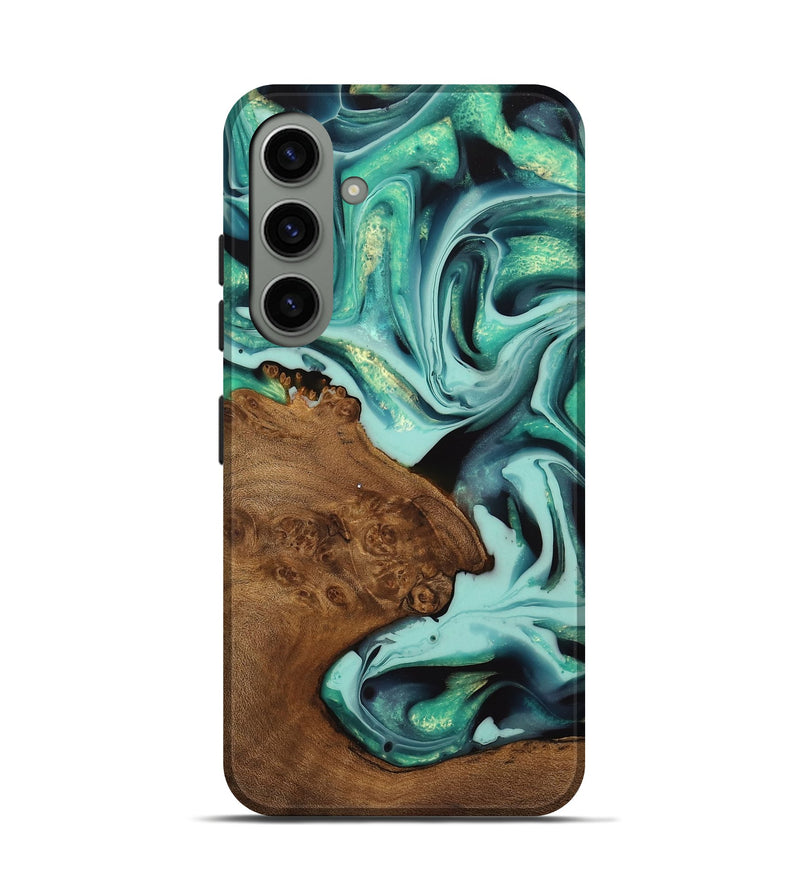 Galaxy S24 Wood Live Edge Phone Case - Caridad (Green, 742583)