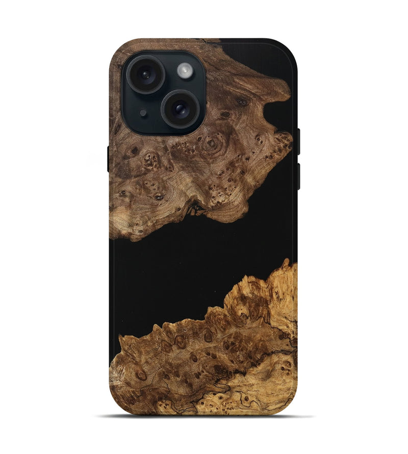 iPhone 15 Wood Live Edge Phone Case - Susi (Wood Burl, 742587)