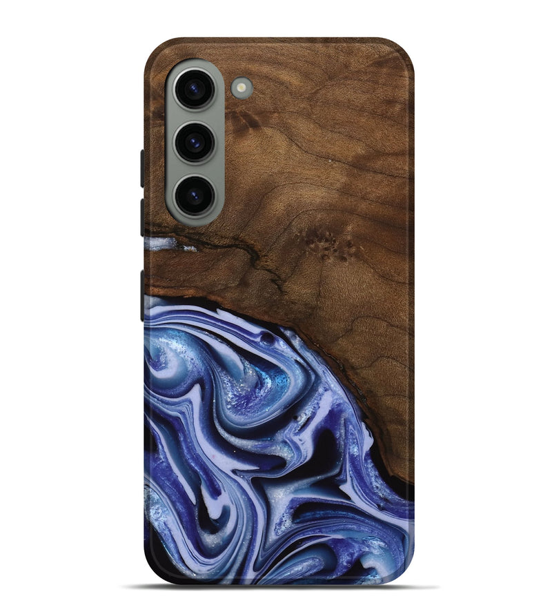 Galaxy S23 Plus Wood Live Edge Phone Case - Livia (Blue, 742595)