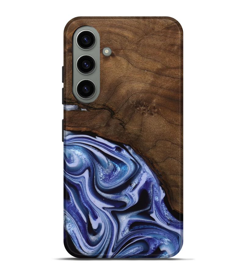 Galaxy S24 Plus Wood Live Edge Phone Case - Livia (Blue, 742595)