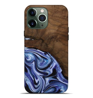 iPhone 13 Pro Max Wood Live Edge Phone Case - Livia (Blue, 742595)