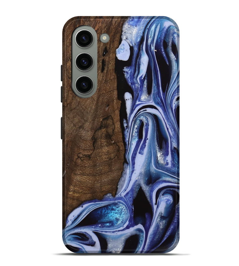 Galaxy S23 Plus Wood Live Edge Phone Case - Kymi (Blue, 742596)