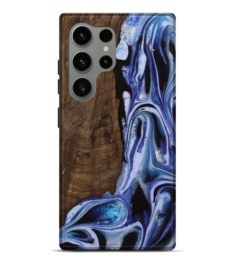 Galaxy S24 Ultra Wood Live Edge Phone Case - Kymi (Blue, 742596)