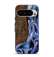 Pixel 9 Pro Wood Live Edge Phone Case - Kymi (Blue, 742596)