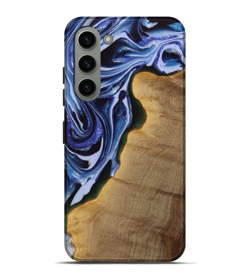 Galaxy S23 Plus Wood Live Edge Phone Case - Jaelynn (Blue, 742597)