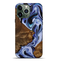 iPhone 13 Pro Max Wood Live Edge Phone Case - Lucetta (Blue, 742598)