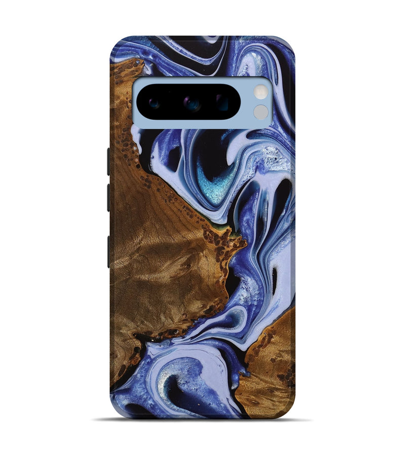 Pixel 8 Pro Wood Live Edge Phone Case - Lucetta (Blue, 742598)